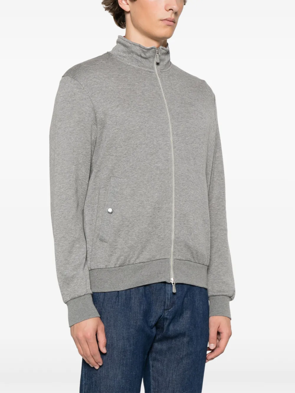 Eleventy Sweater met rits Grijs