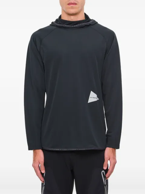 and Wander 平纹针织长袖连帽衫