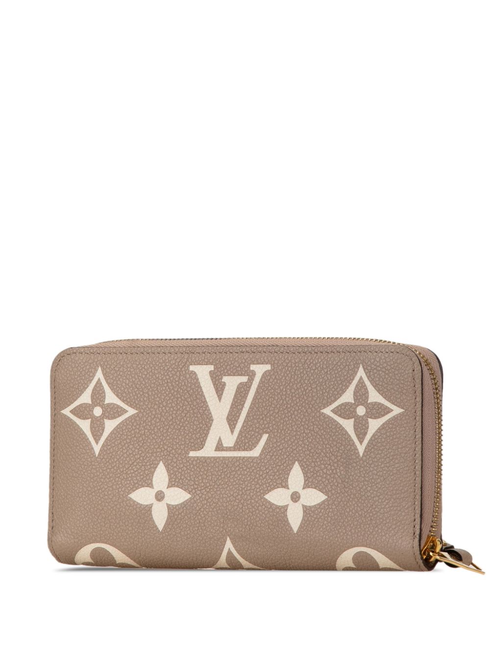 Louis Vuitton Pre-Owned 2021-2024 Monogram Giant Empreinte Zippy lange portemonnee - Bruin