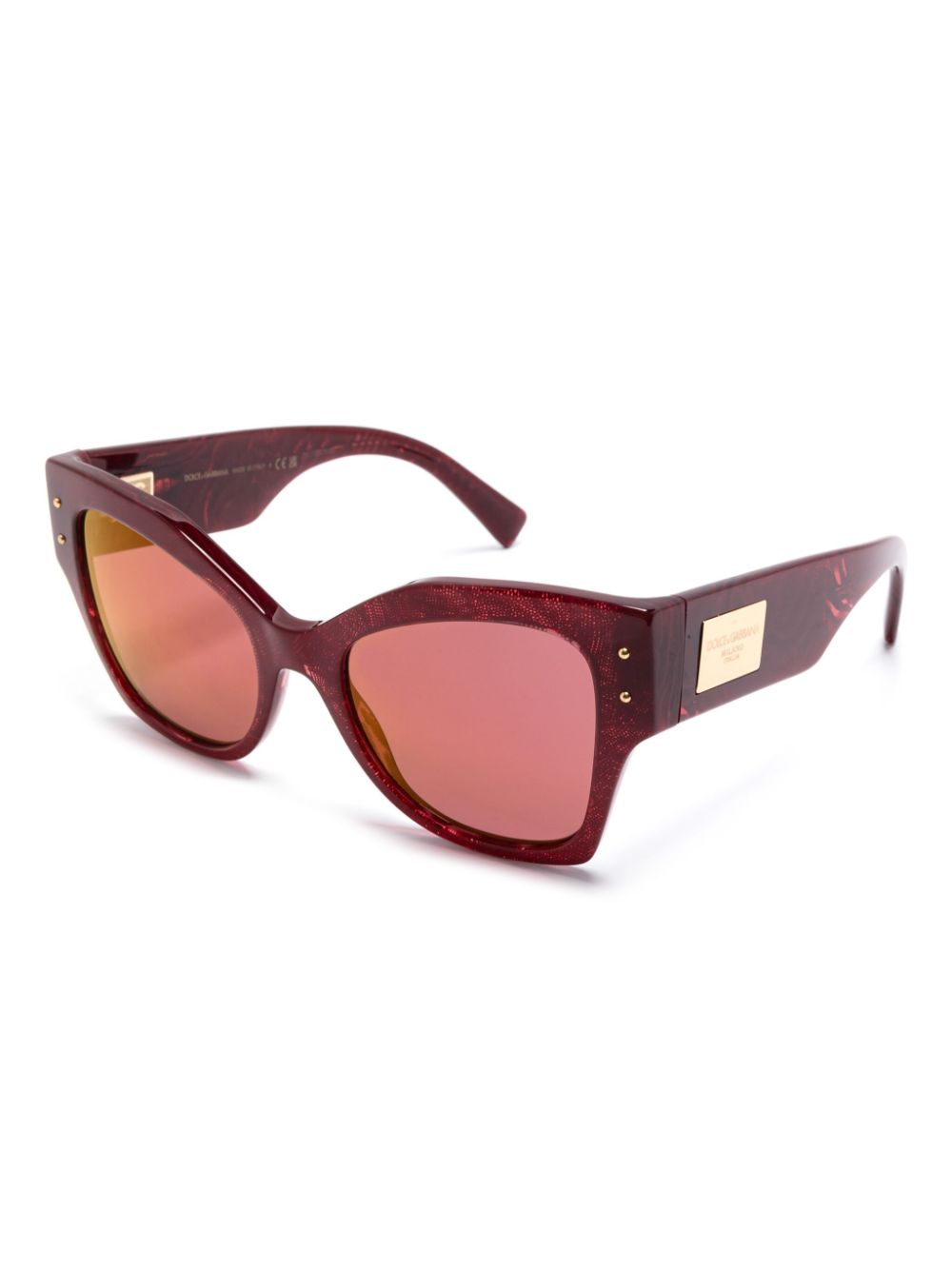 Dolce & Gabbana Eyewear Zonnebril met vlinder montuur - Rood