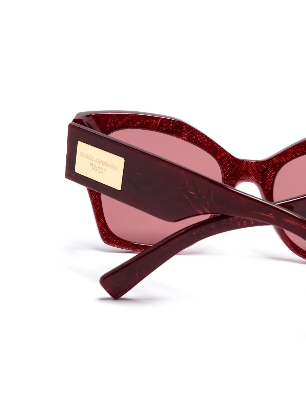 Dolce & Gabbana Eyewear Zonnebril met vlinder montuur Rood