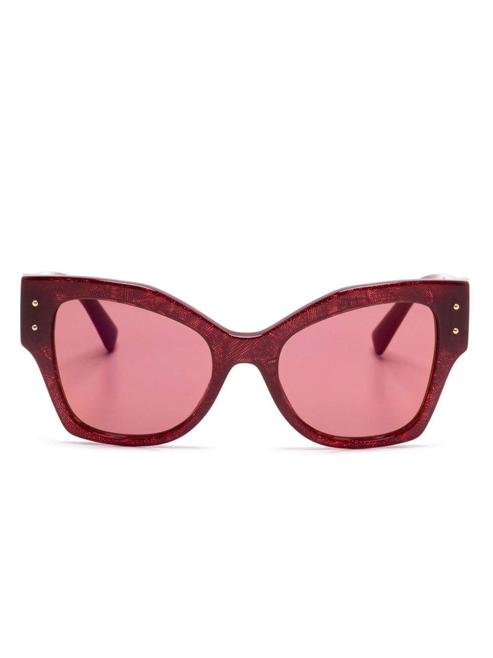 Dolce & Gabbana Eyewear Zonnebril met vlinder montuur Rood