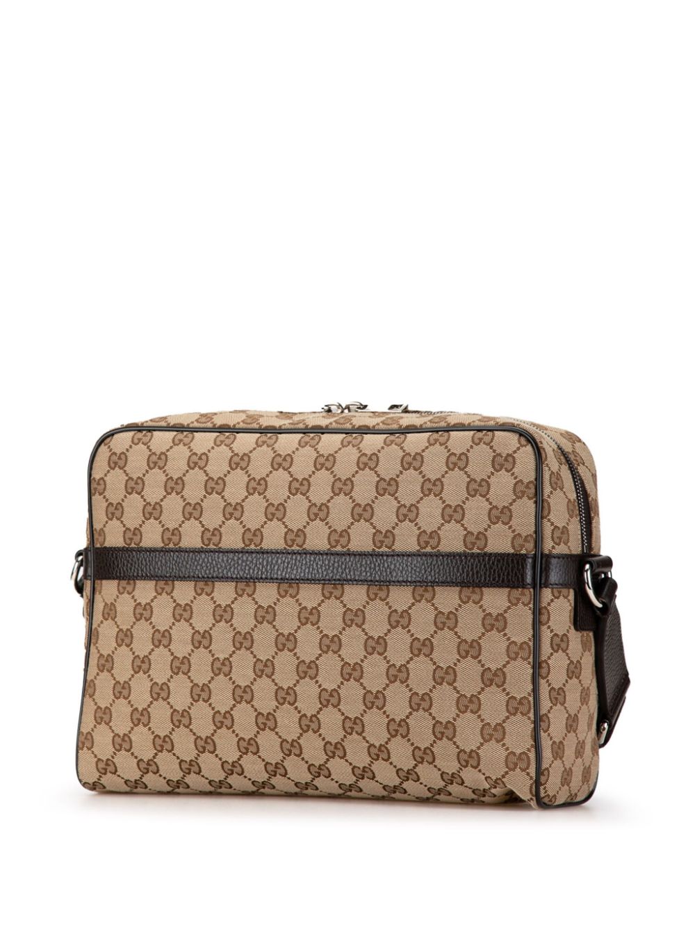 Gucci Pre-Owned 2000-2015 GG Canvas Messenger crossbodytas - Bruin