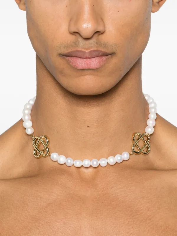 [Casablanca] カサブランカ ネックレス Necklace 送料関税込み Casablanca パール ネックレス | ゴールドトーン | FARFETCH JP
