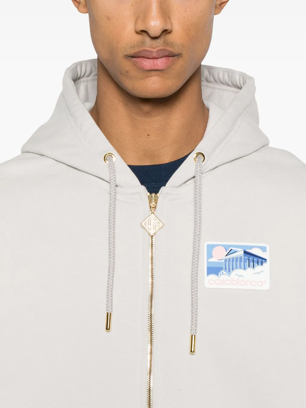 Casablanca Hoodie met logopatch Grijs