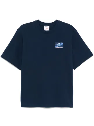 Tシャツ・カットソー Casablanca Casablanca T-shirts and Polos Blue Casablanca - Printed cotton T-shirt blue - The Corner