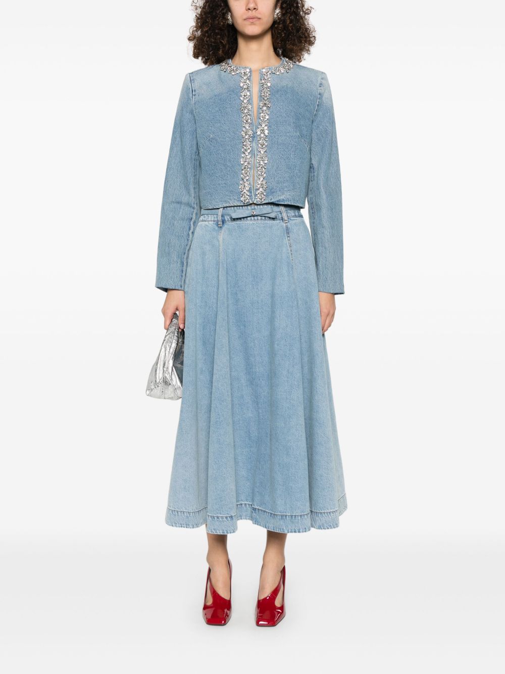 ZIMMERMANN Crush midi-rok - Blauw