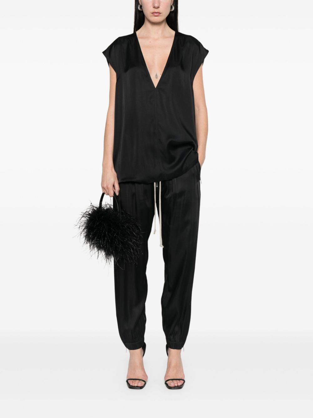 Rick Owens Dylan blouse - Zwart