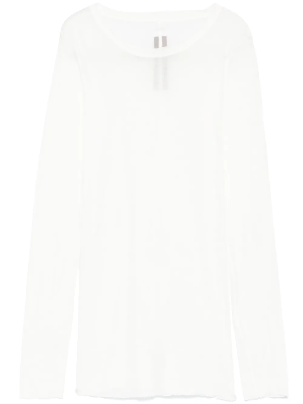 Rick Owens ribbed long-sleeves T-shirt | White | Image 1
