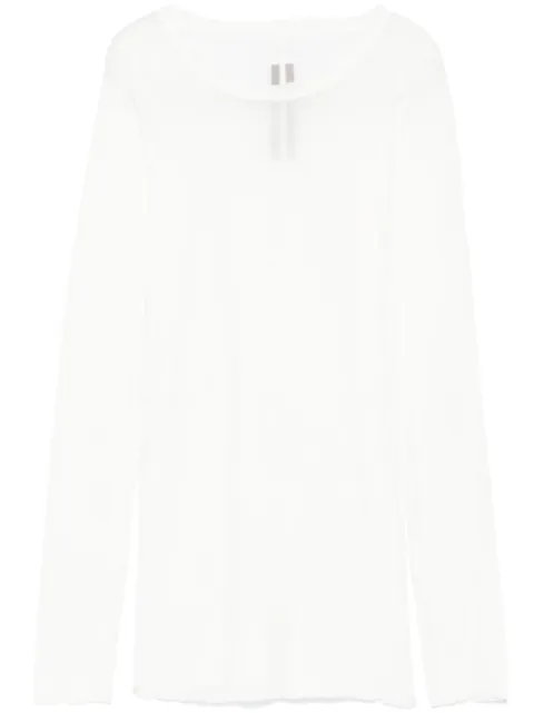 Rick Owens playera manga larga de canalé