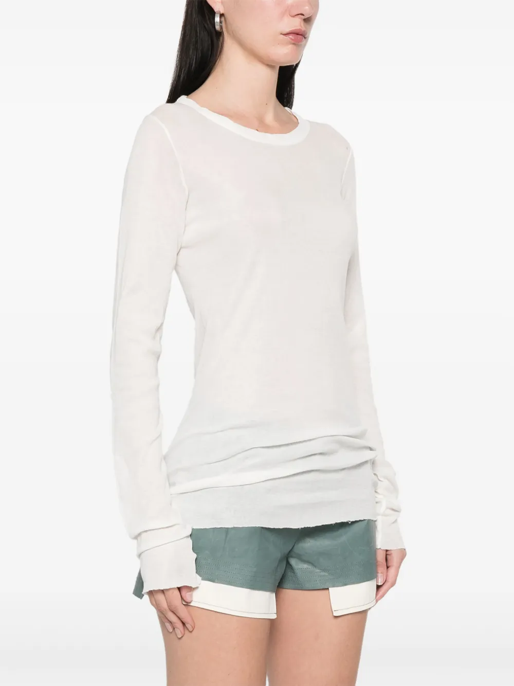Rick Owens T-shirt met lange mouwen Wit