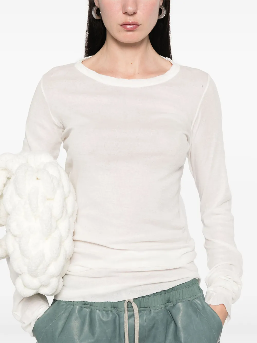 Rick Owens T-shirt met lange mouwen Wit