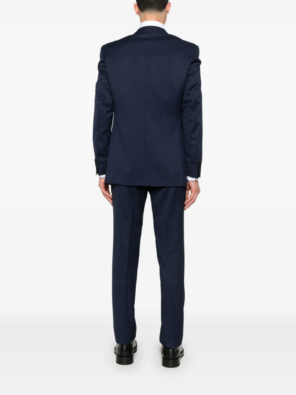 Canali Geruit pak Blauw