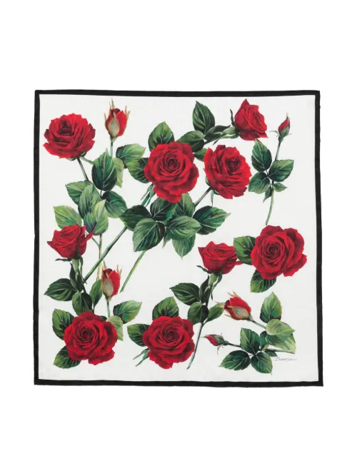 Foulard en soie à logo en jacquard - Dolce & Gabbana - Modalova