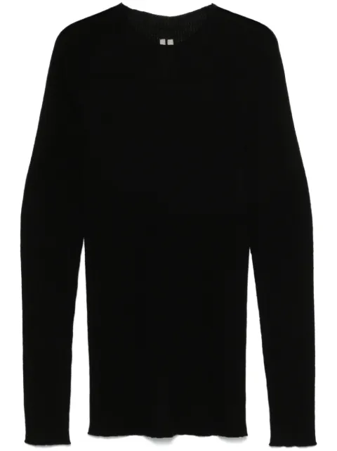 Rick Owens round-neck ribbed sweater 