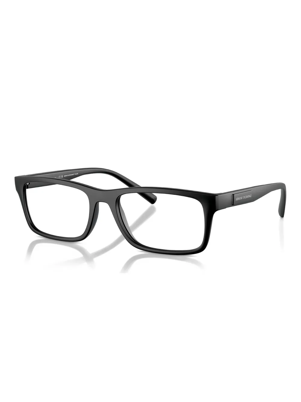 Armani Exchange rectangle glasses Zwart