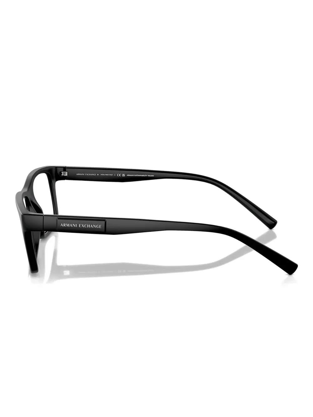 Armani Exchange rectangle glasses Zwart