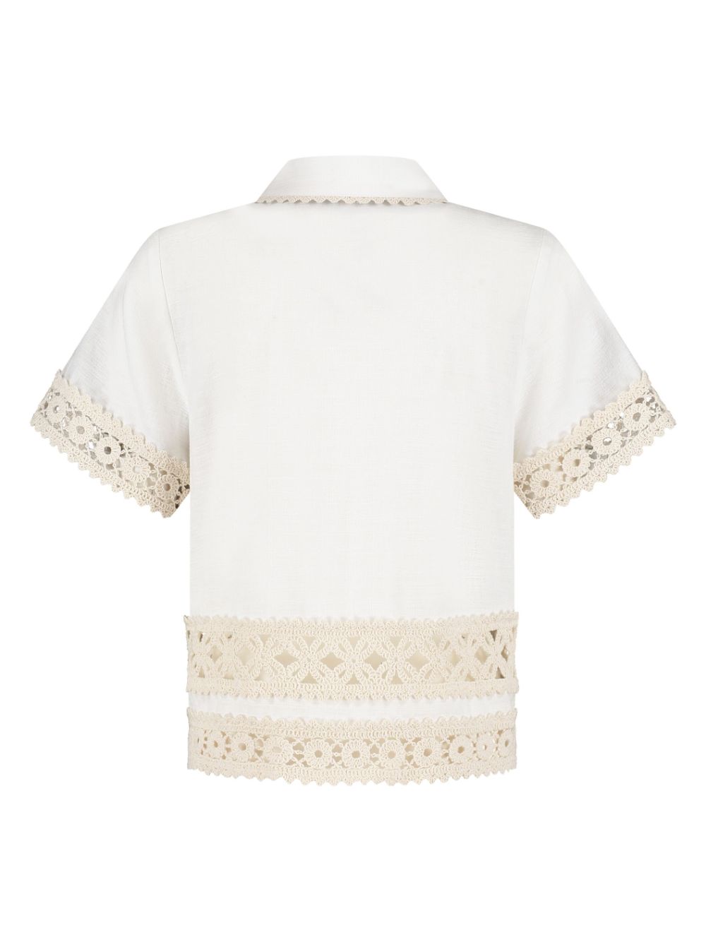 ZIMMERMANN Kids embroidered-trim shirt - Wit