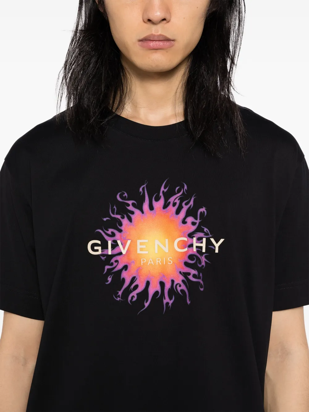 Givenchy T-shirt met logoprint Zwart