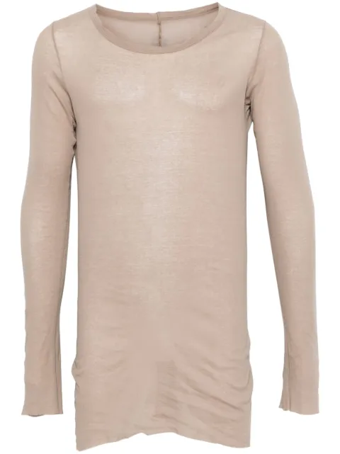 Rick Owens playera de canalé manga larga