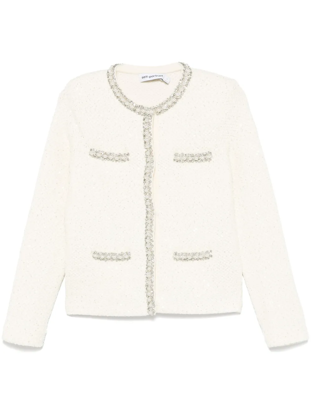 pearl-embellished cardigan