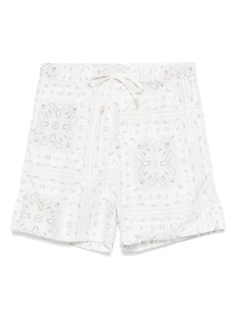 Eleventy shorts de playa con estampado de bandana