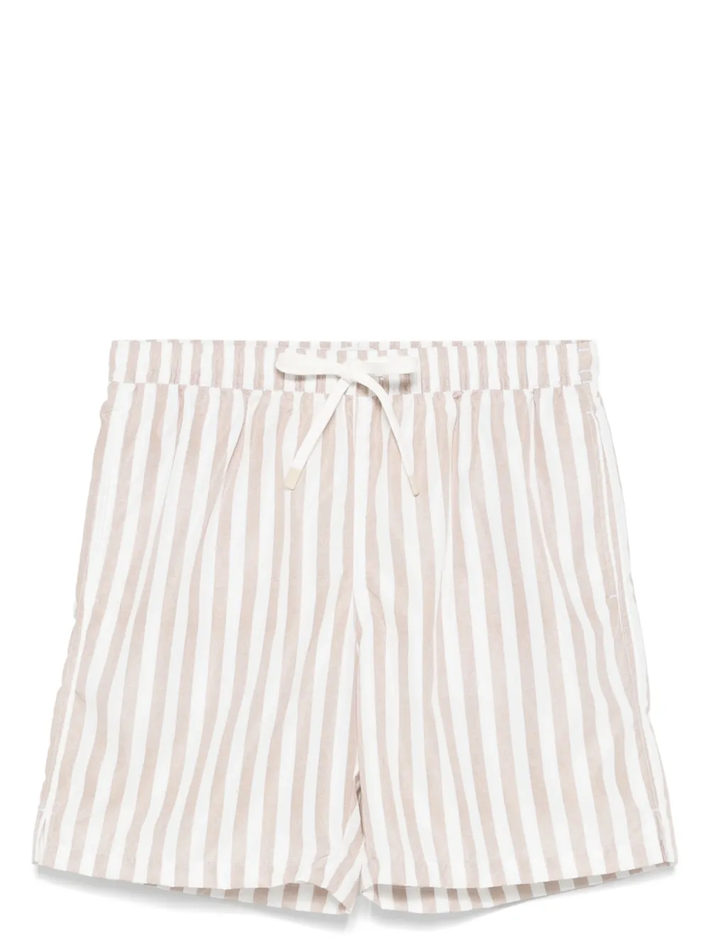 Eleventy Striped Swim Shorts In Neutrals