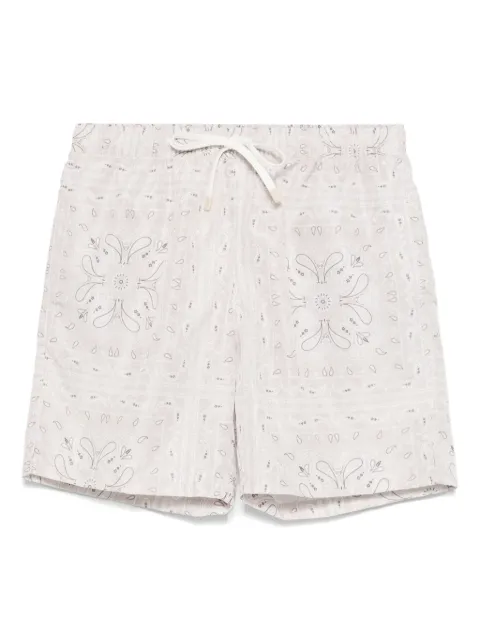 Eleventy shorts de playa con estampado de bandana