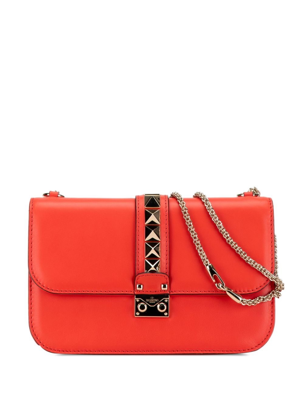 Valentino Garavani Pre-Owned 2010-2023 Medium Rockstud Glam Lock crossbody bag - Red