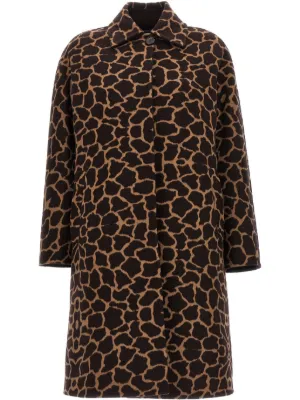 Prada animal-print Coat | Brown | FARFETCH UK
