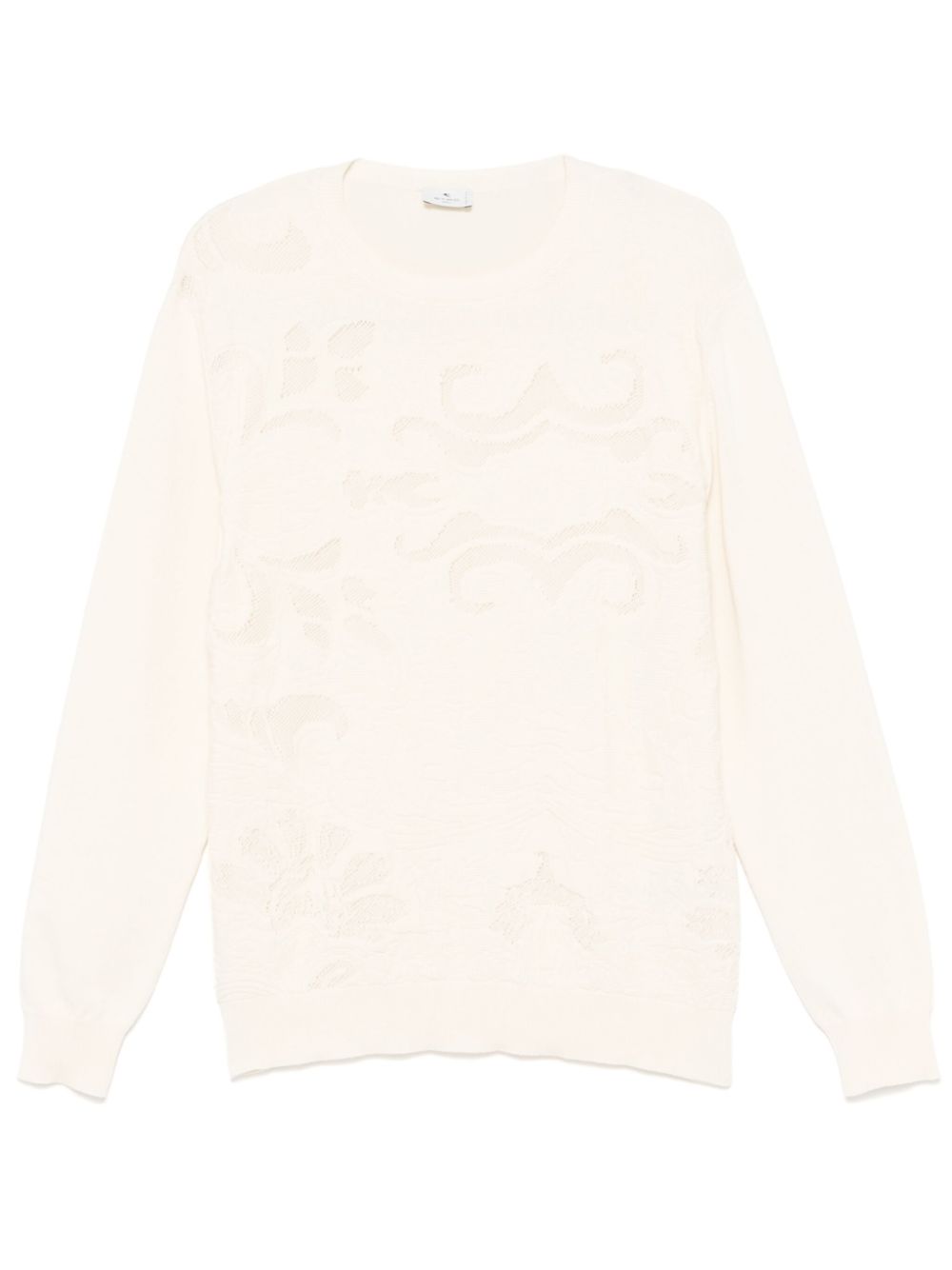 patterned-jacquard sweater