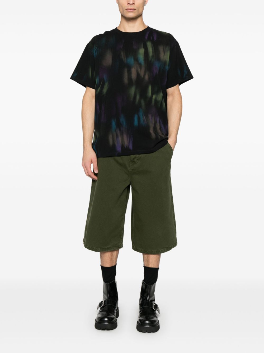 MM6 Maison Margiela T-shirt met abstracte print - Zwart