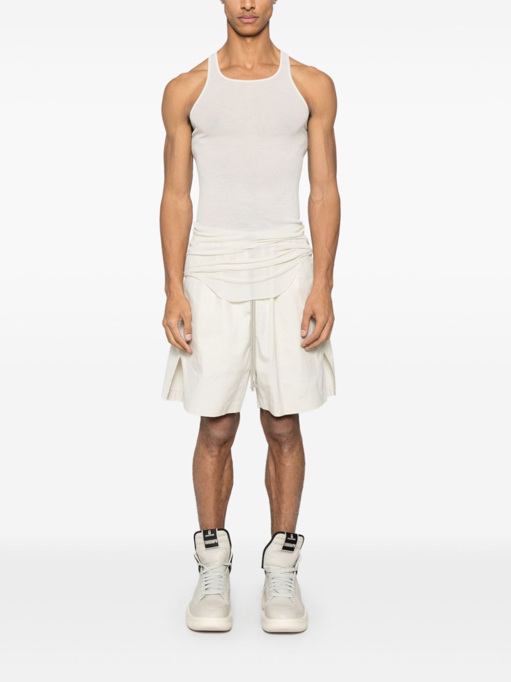 Rick Owens Geribbelde tanktop - Beige