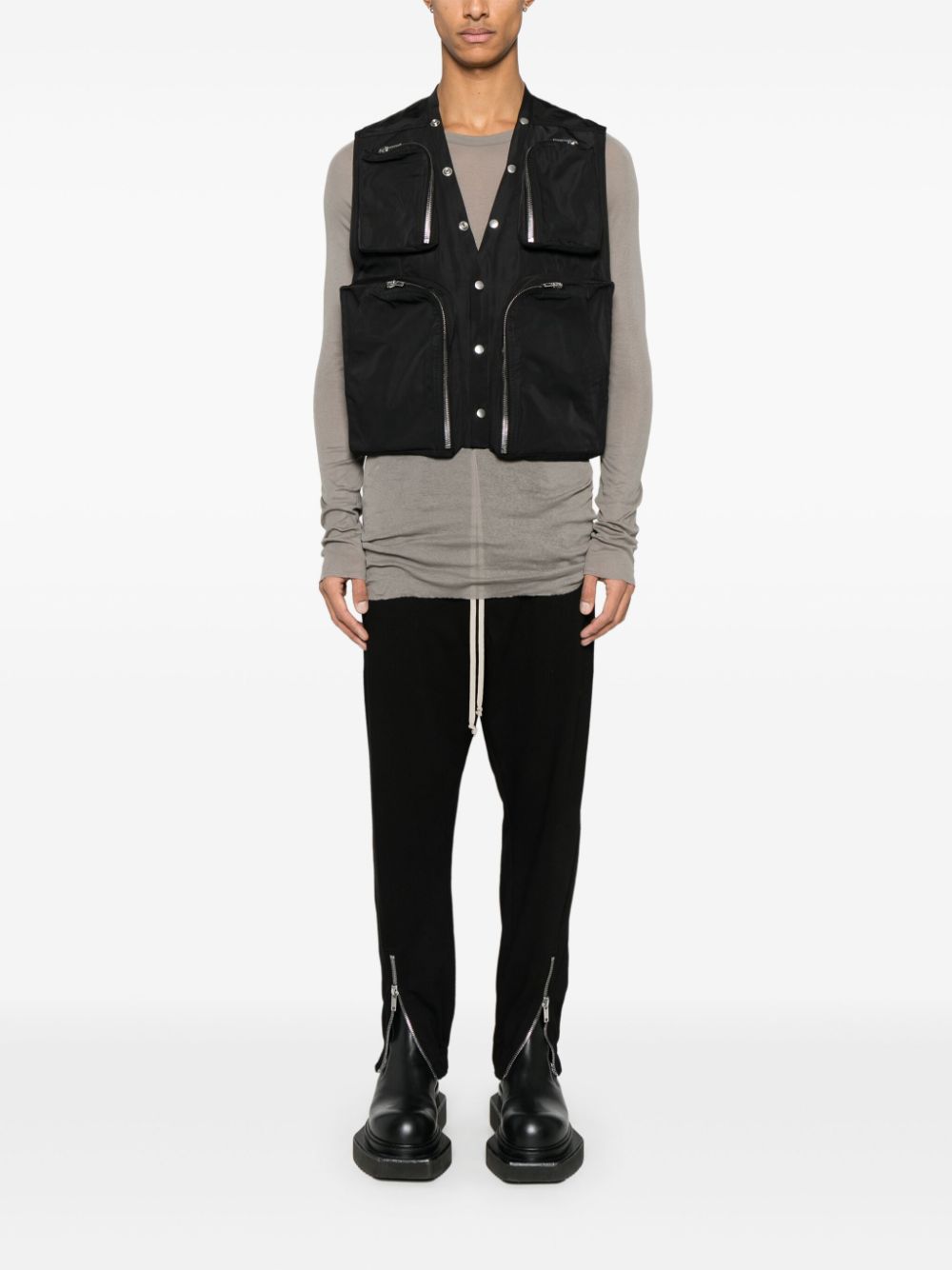 Rick Owens cargo vest - Zwart