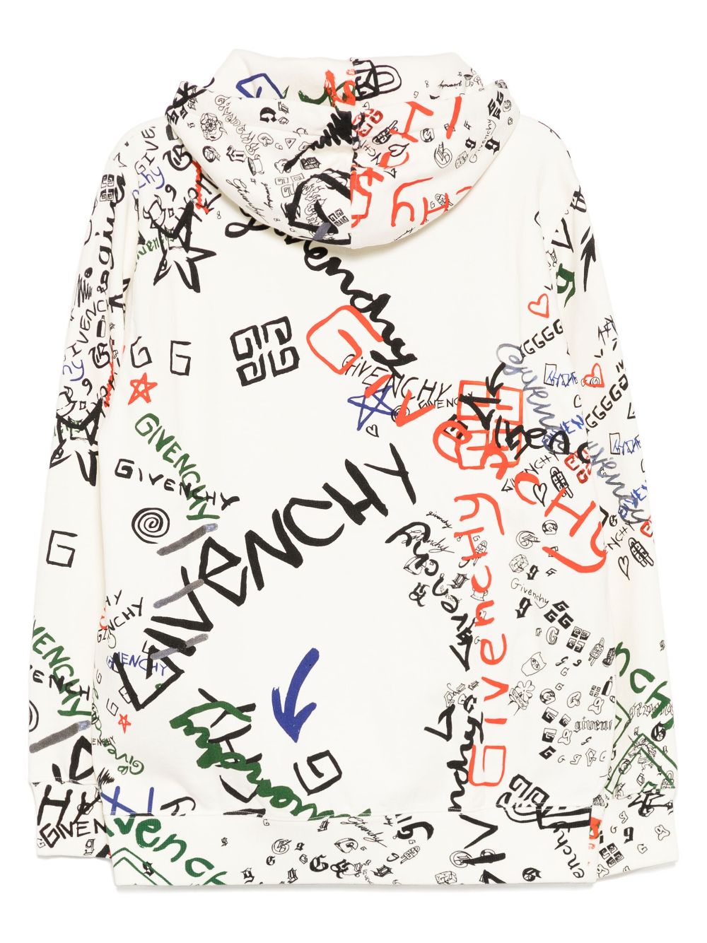 Givenchy all over graphic-print hoodies - White