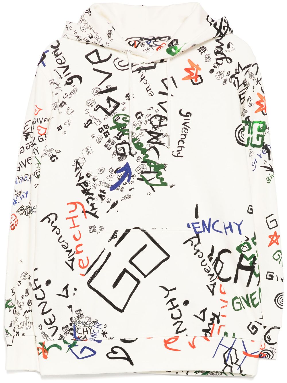 Givenchy all over graphic-print hoodies - White