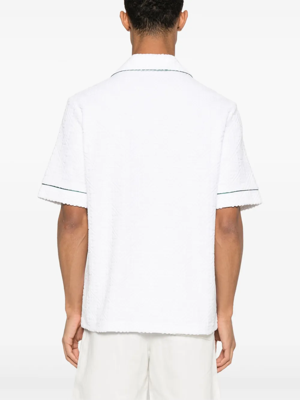 Casablanca Badstof shirt met monogram-reliëf Wit