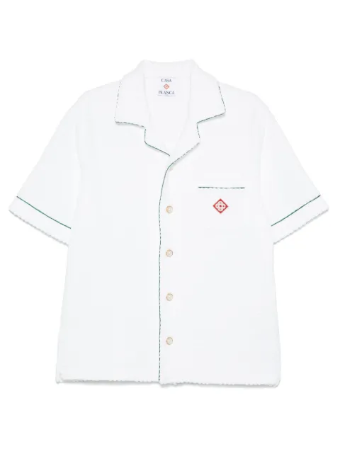 Casablanca monogram-embossed towelling shirt