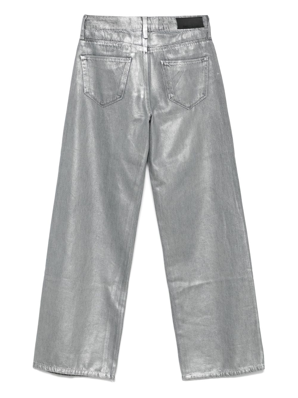 Karl Lagerfeld Metallic jeans met wijde pijpen - Grijs