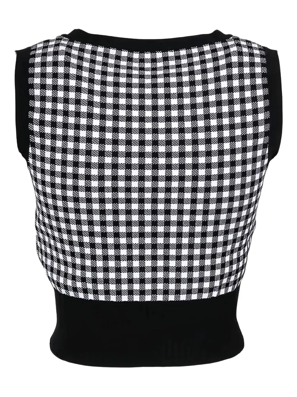 Max Mara Veleno Gingham Vest In Brown