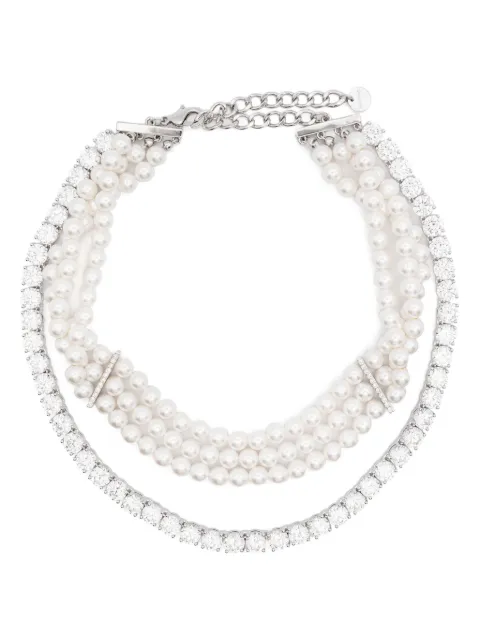 Self-Portrait faux-pearl necklace