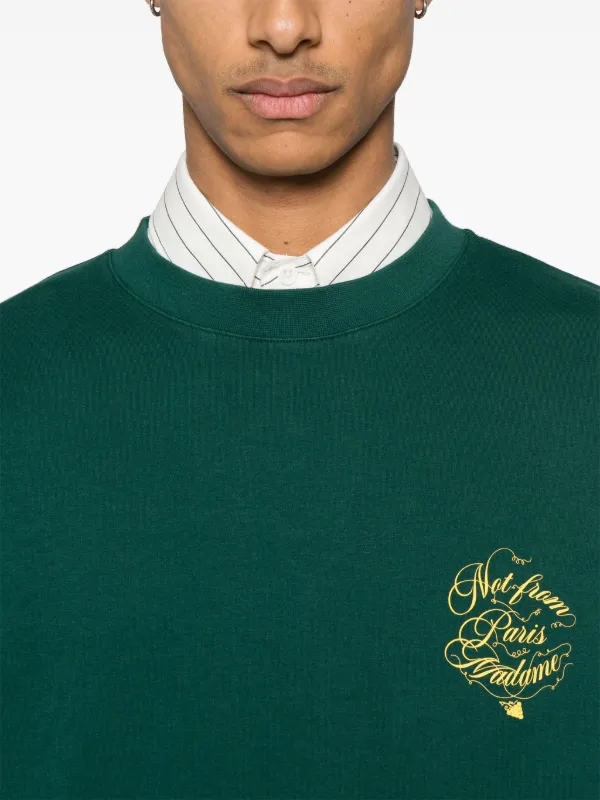 Drôle De Monsieur Slogan Vignes T-shirt | Green | FARFETCH