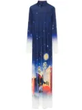 Casablanca printed maxi dress - Blue