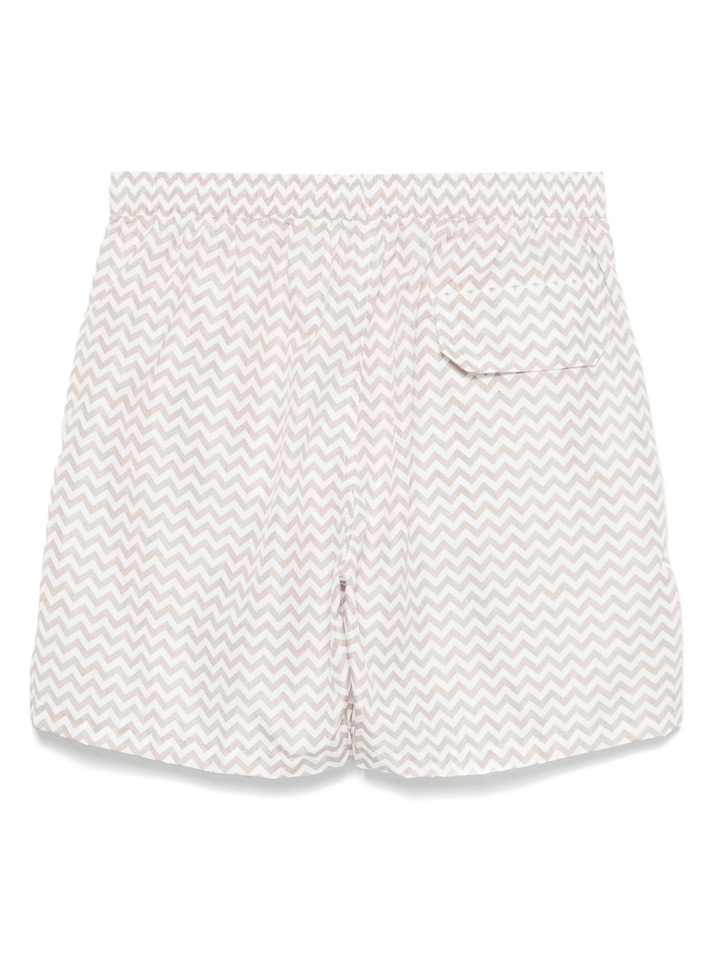 Eleventy chevron-print swim shorts - Neutrals