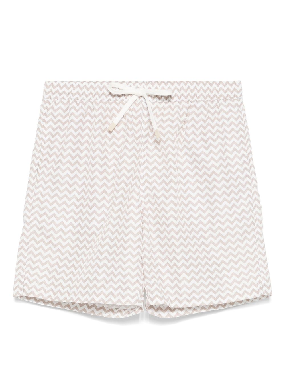 Eleventy chevron-print swim shorts - Neutrals