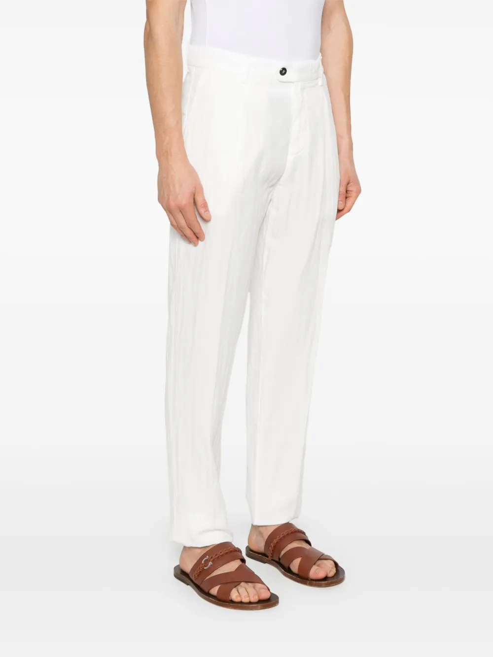 Eleventy Chino met toelopende pijpen Wit