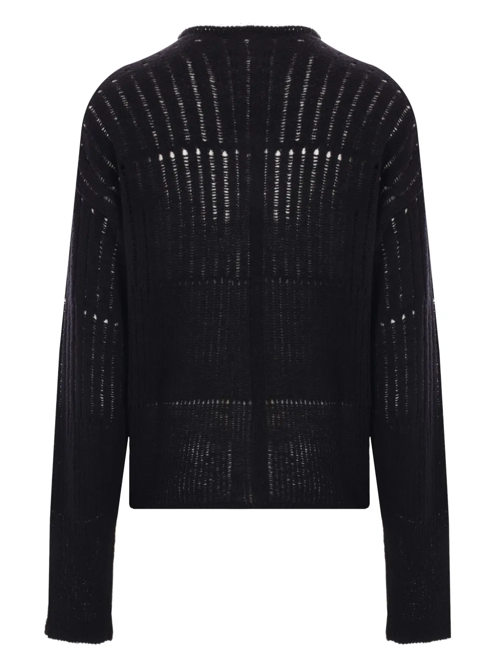 Rick Owens ribbed-knit sweater - Zwart