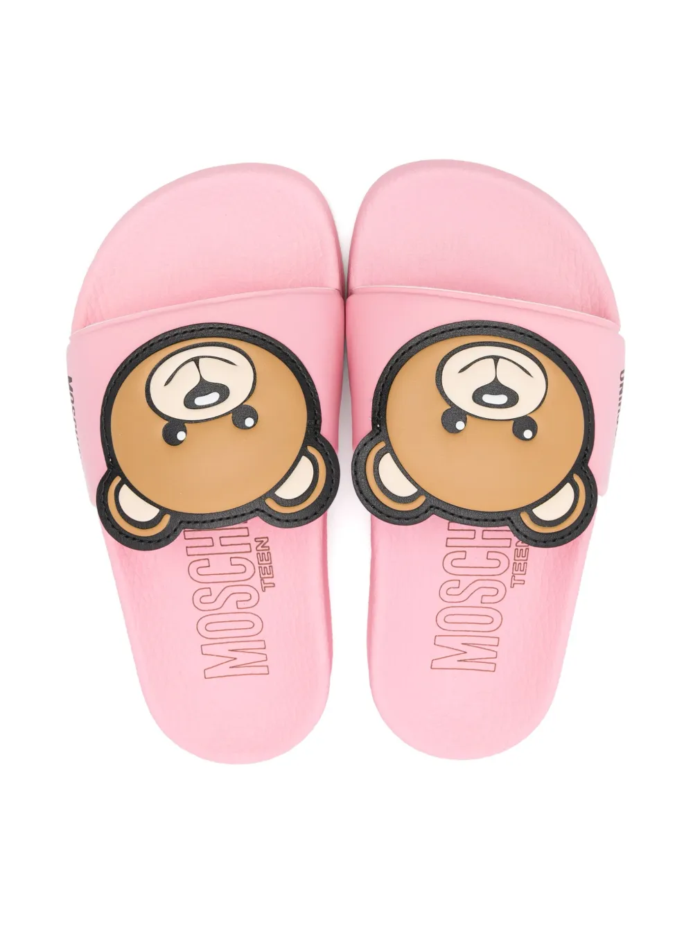 Moschino Kids Teddy Bear slippers Roze