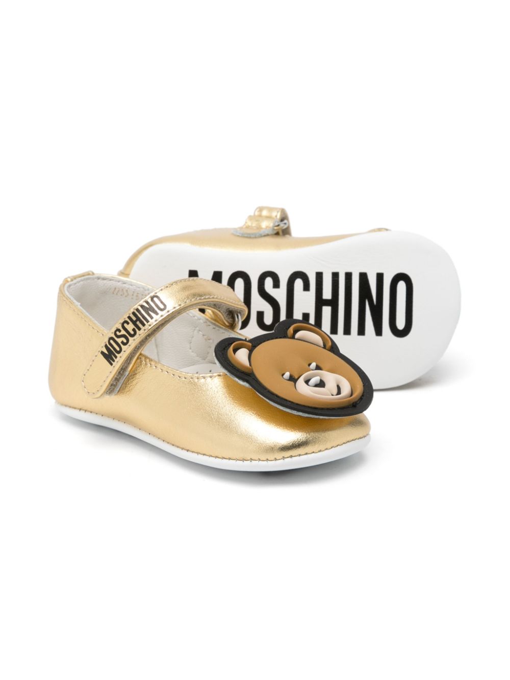 Moschino Kids Teddy Bear ballet flats - Goud