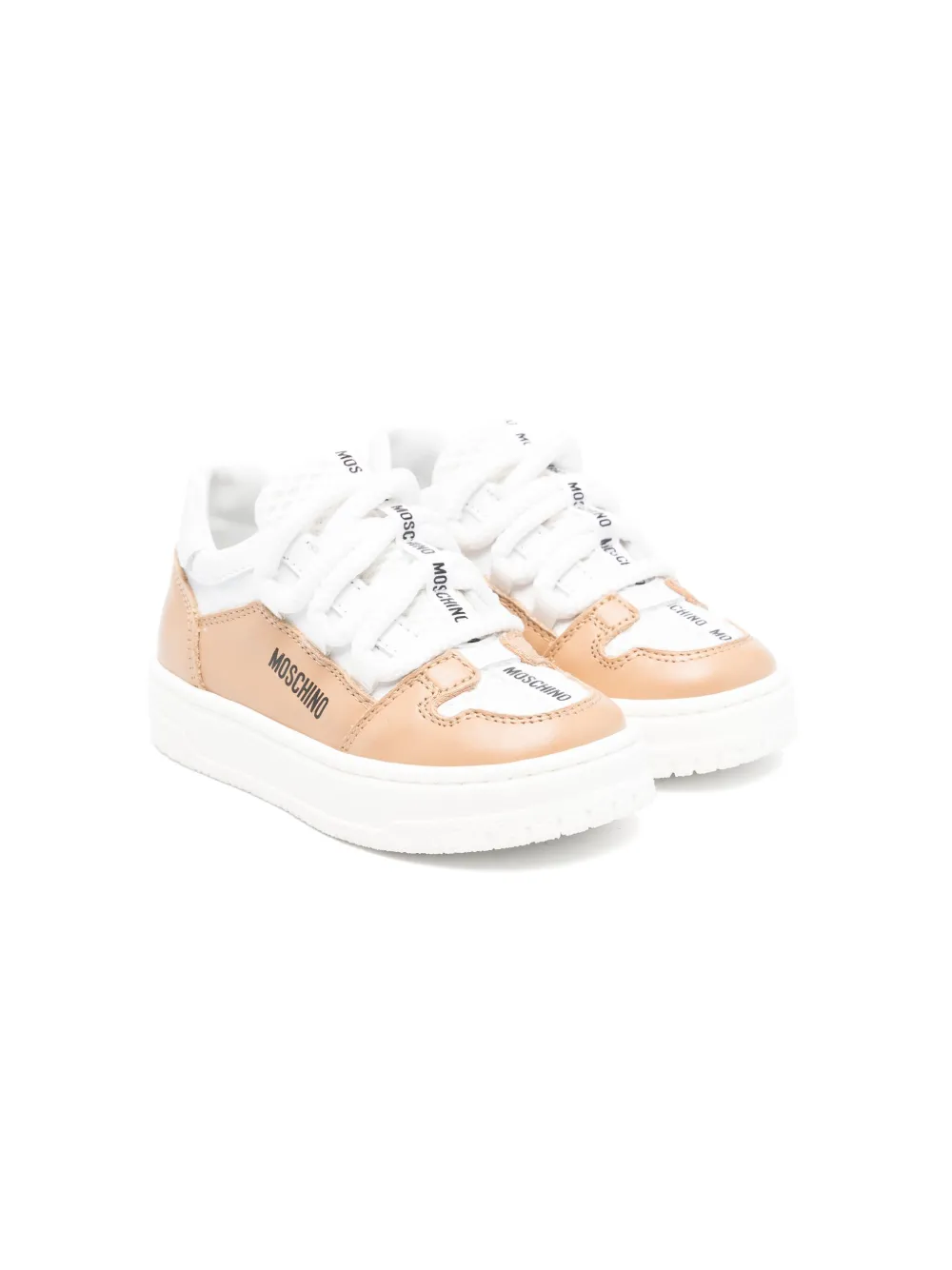 Moschino Kids colourblock sneakers Brown